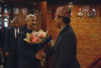 India's External Affairs Minister, Touches Down in Kathmandu