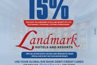 Global IME Bank Customers to Receive 15% Discount at Landmark Hotel and Resort