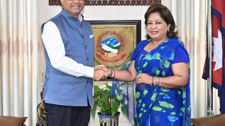 Indian Foreign Secretary Hosted by Arzu Rana Deuba