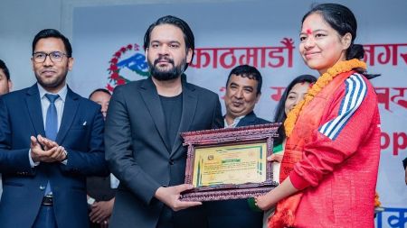 Kathmandu Metropolis Honors Paralympic Bronze Medalist Palesha Govardhan with NPR 500,000 Cash Prize