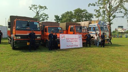 India Hands Over Second Consignment of Relief Materials to Flood and Landslide Victims in Nepal