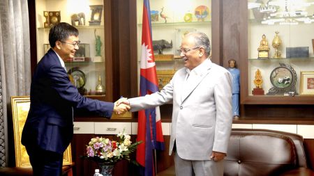 Prachanda Meets Chinese Communist Party Secretary to Strengthen Bilateral Ties